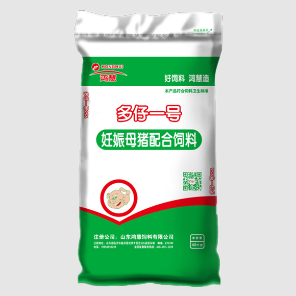 鴻慧多仔一號(hào)妊娠母豬配合飼料40kg